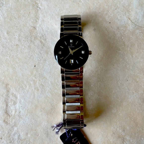 Bulova stain steel diamonds #96P24